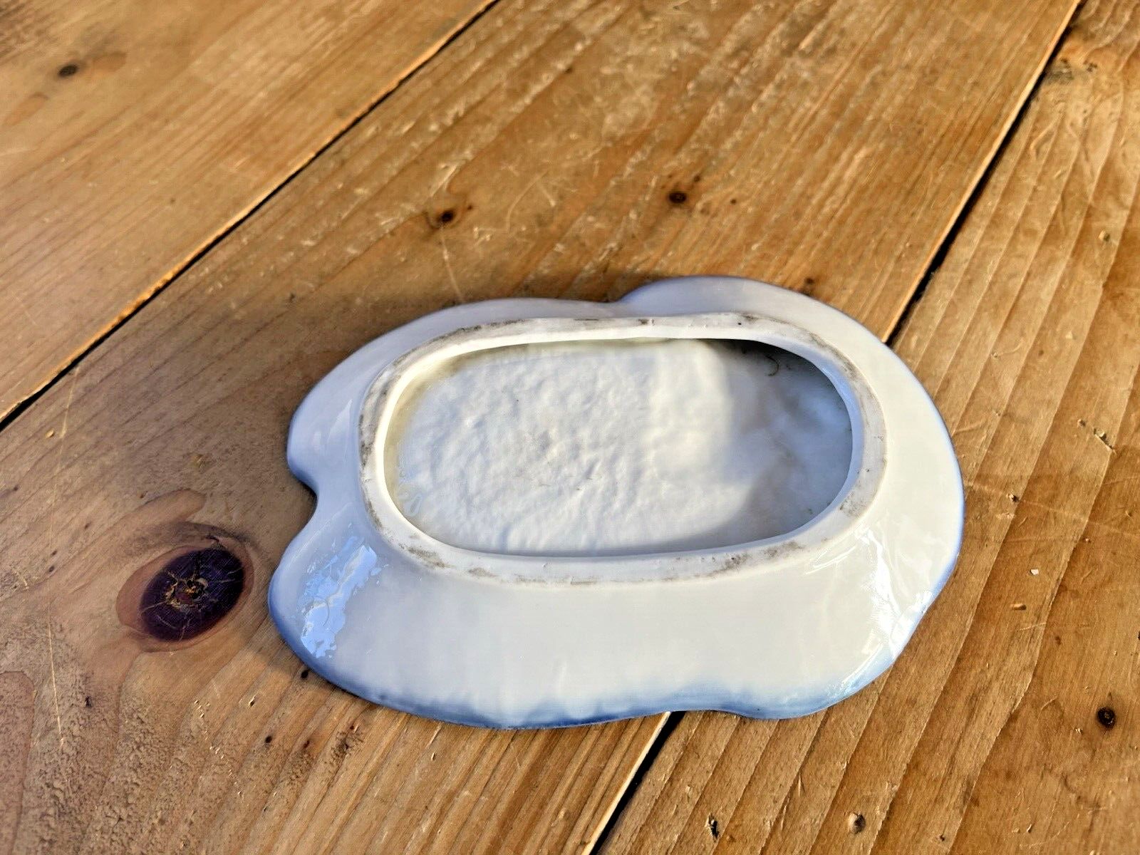 Antique Art Nouveau Lady Maiden Porcelain Card Tray Soap Dish French German ? photo vinterior