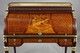 photo vintage Louis XVI Style Cylinder Desk In Marquetry And Gilt Bronzes, Late 19th Century