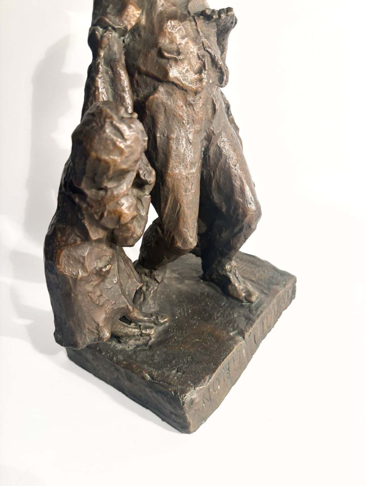Bronze Sculpture Of Two Figures 'The Caprices' By Edmondo Furlan 1960s photo vintage