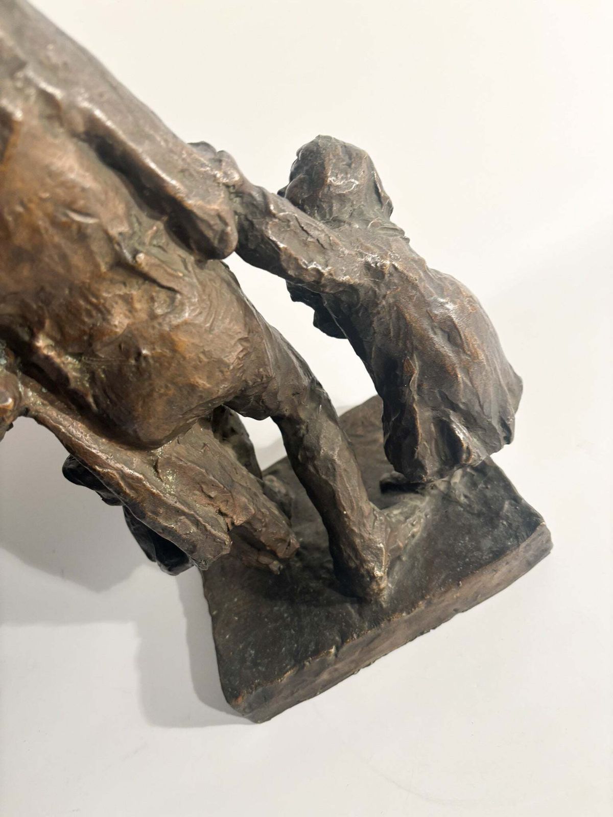 Home Decor Bronze Sculpture Of Two Figures 'The Caprices' By Edmondo Furlan 1960s photo