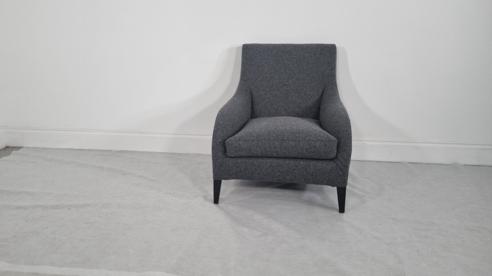 Bb Italia Florence F3 Armchair In Charcoal Wool In Stunning Condition photo for sale