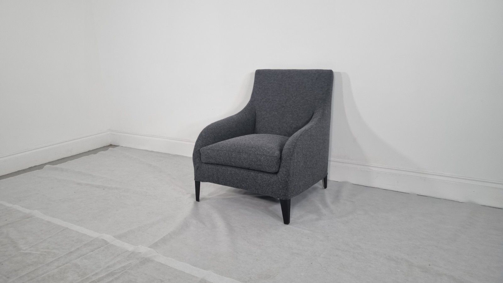 Bb Italia Florence F3 Armchair In Charcoal Wool In Excellent Condition photo 1524.0