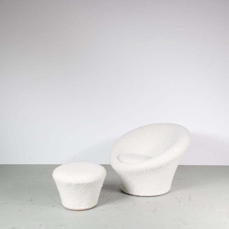 Pierre Paulin “Mushroom” Chair With Stool For Artifort, Netherlands 1960 photo 2390.0