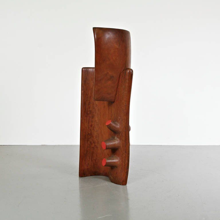 1950s Large French Wood Sculpture photo for sale