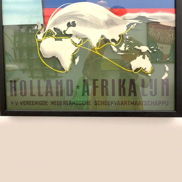 Holland Africa Line Poster By Reyn Dirksen, Netherlands 1955 photo furniture