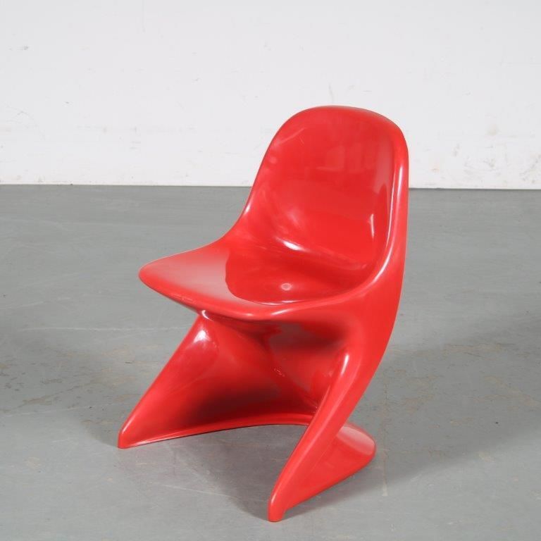 2000s Red “Casalino” Children Chair By Alexander Begge For Casala, Germany photo furniture