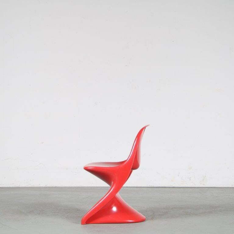 2000s Red “Casalino” Children Chair By Alexander Begge For Casala, Germany photo for sale