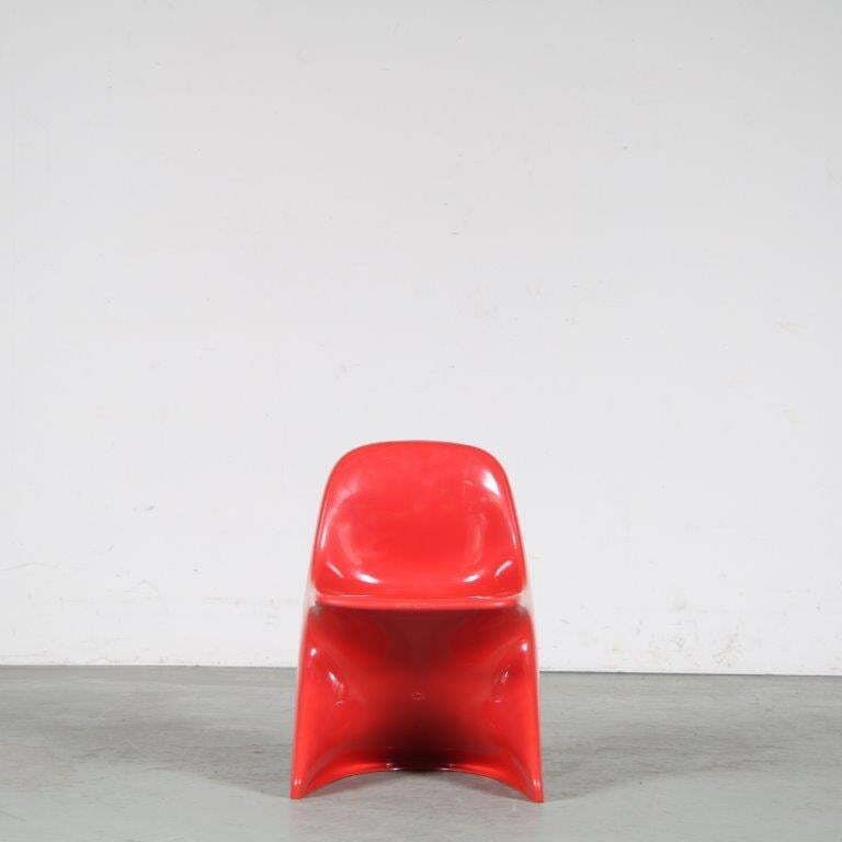 2000s Red “Casalino” Children Chair By Alexander Begge For Casala, Germany photo 84.0