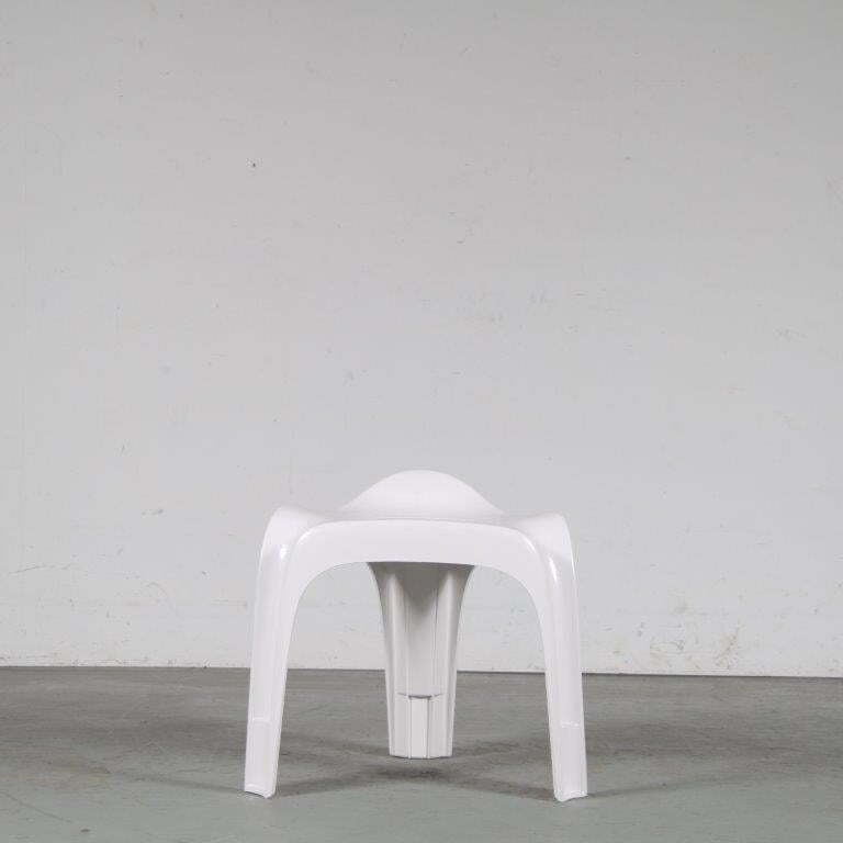 2000s White “Casalino” Stool By Alexander Begge For Casala, Germany – Large Stock! photo vinterior