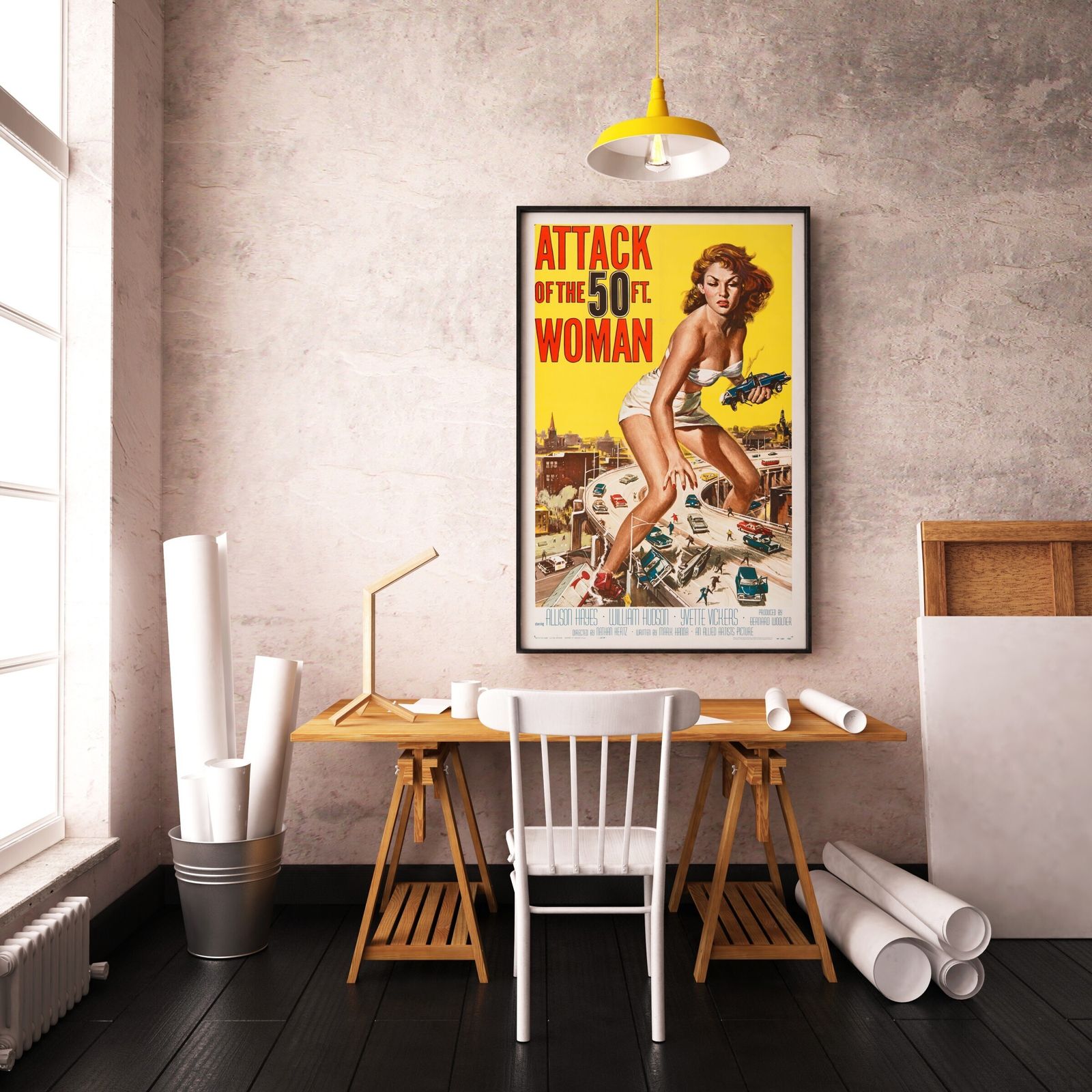 Attack Of The 50ft. Woman, Us One Sheet Film Poster, 1958 photo Art