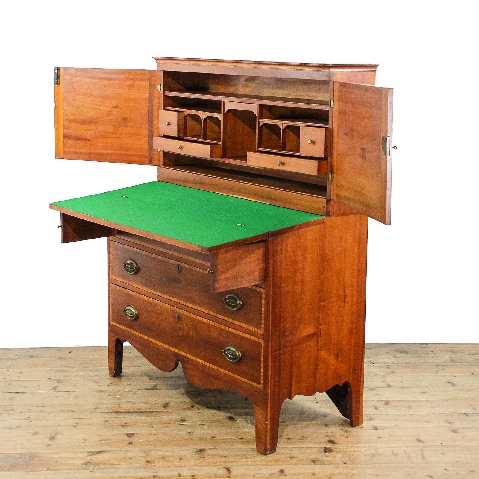 Antique Walnut And Satinwood Writing Cabinet | Antique Bureaux | Antique Furniture | Walnut Furniture | Antique Desks photo furniture