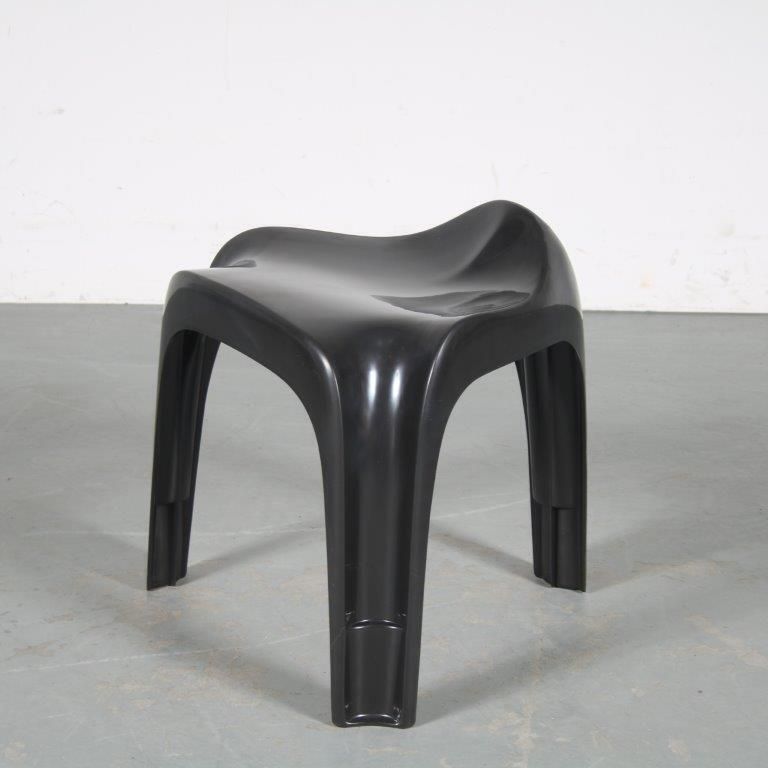 2000s Black “Casalino” Stool By Alexander Begge For Casala, Germany – Large Stock! photo furniture
