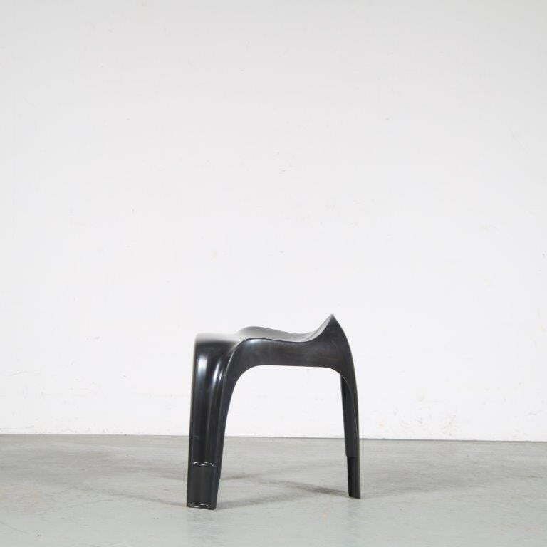 2000s Black “Casalino” Stool By Alexander Begge For Casala, Germany – Large Stock! photo for sale