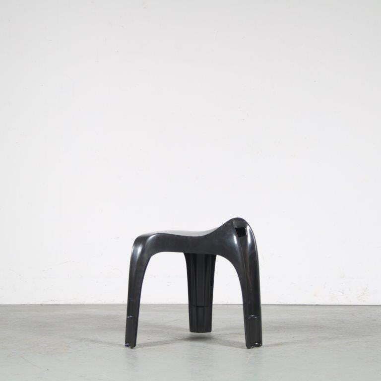 2000s Black “Casalino” Stool By Alexander Begge For Casala, Germany – Large Stock! photo Furniture