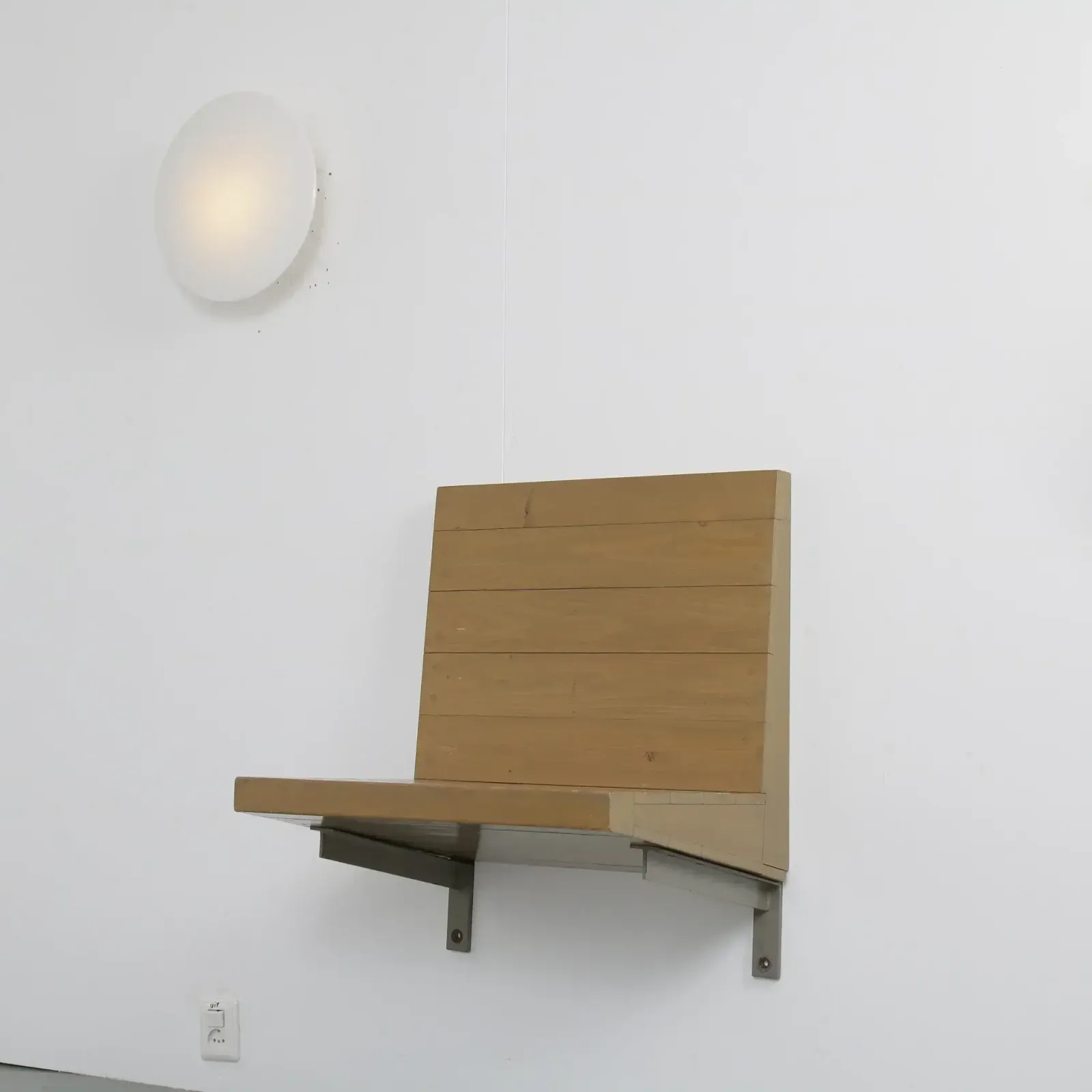 Rare Dom Hans Van Der Laan Wall Mounted Seat, Netherlands 1970 photo for sale