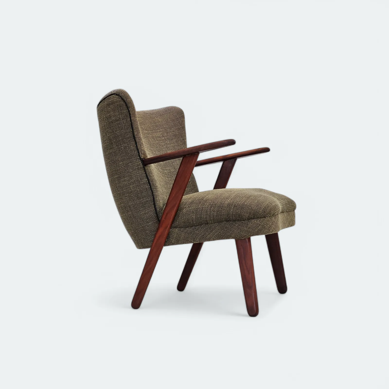 1960s, Danish Design By Erhardsen & Andersen, Armchair, Original Condition,Furniture Wool, Teak Wood.