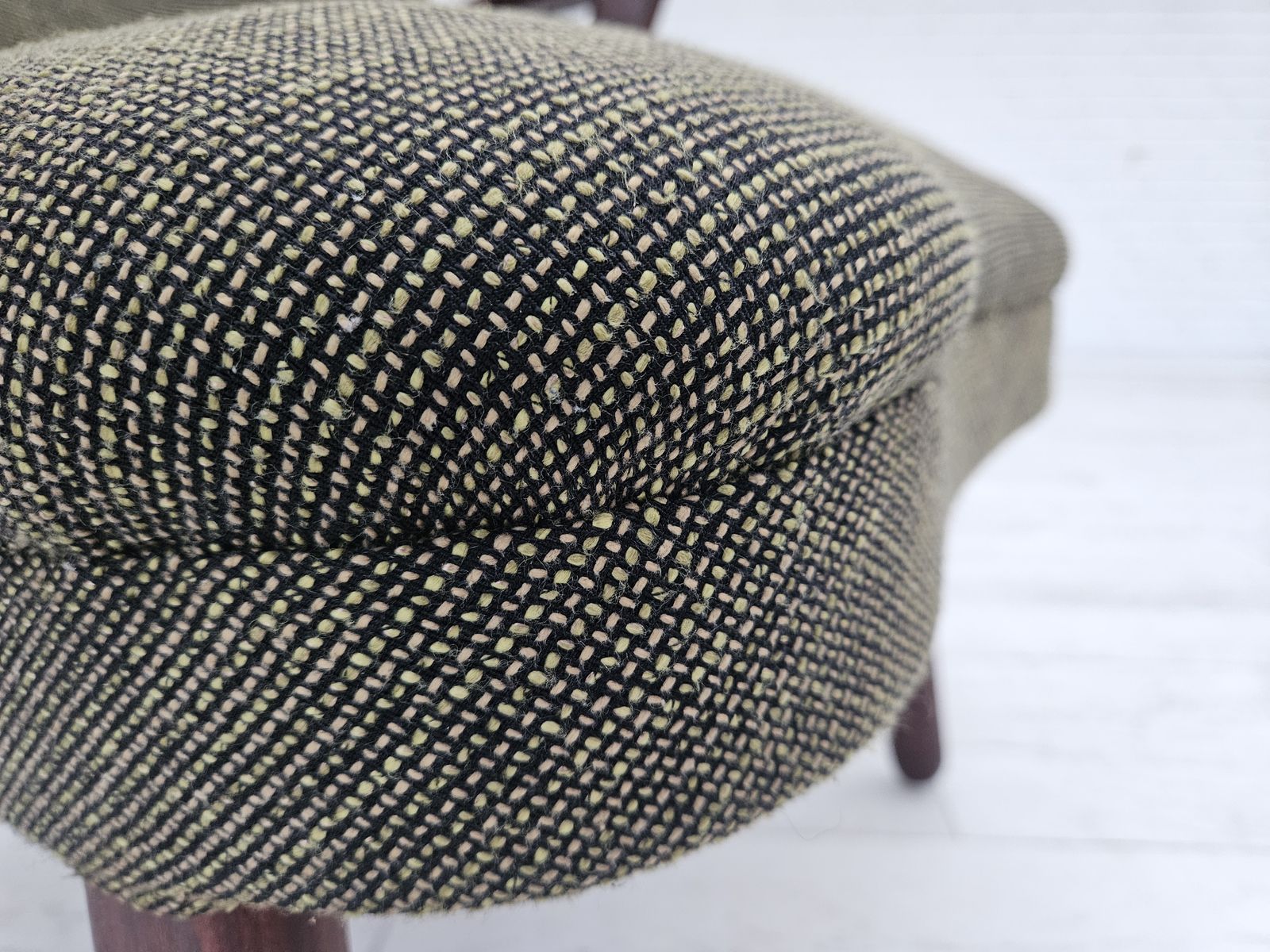 1960s, Danish Design By Erhardsen & Andersen, Armchair, Original Condition,Furniture Wool, Teak Wood. photo furniture