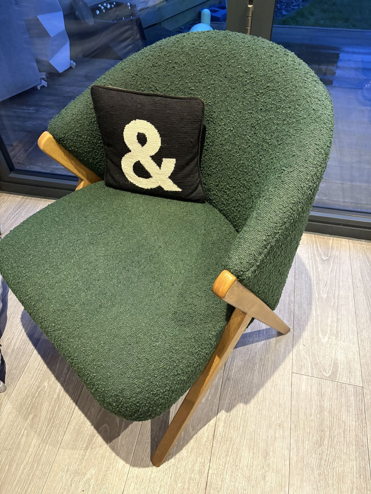 Green Boucle Chair, 21st Century