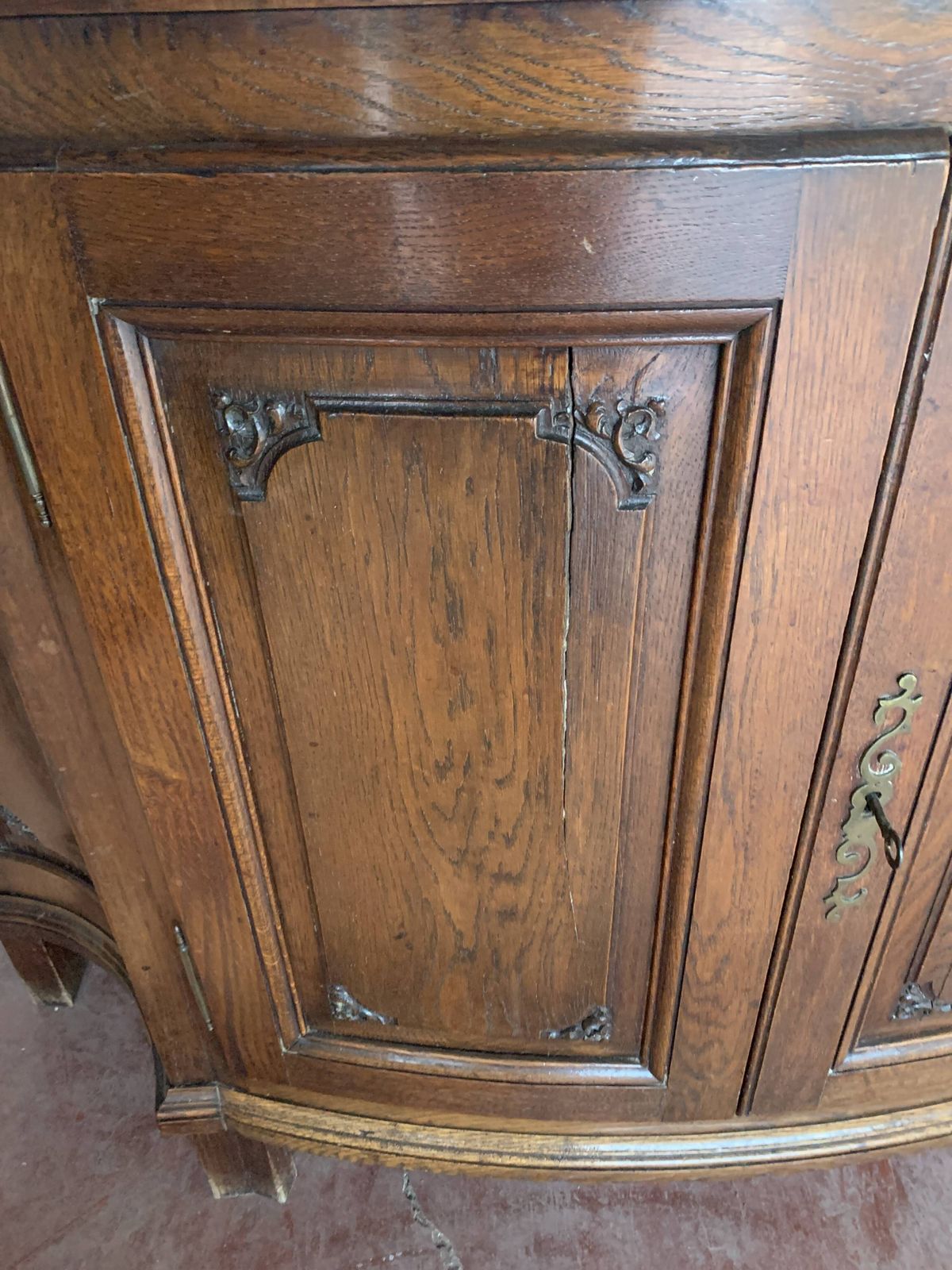 Louis XIV Style Sideboard In Solid Oak 19th Century photo buy