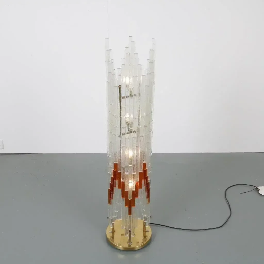 photo buy Glass Floor Lamp By Poliarte, Italy 1960