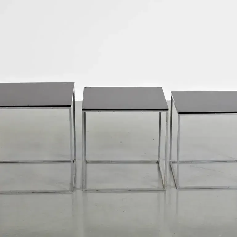 Poul Kjaerholm Pk71 Nesting Tables For E. Kold Christensen, Denmark 1960 photo for sale