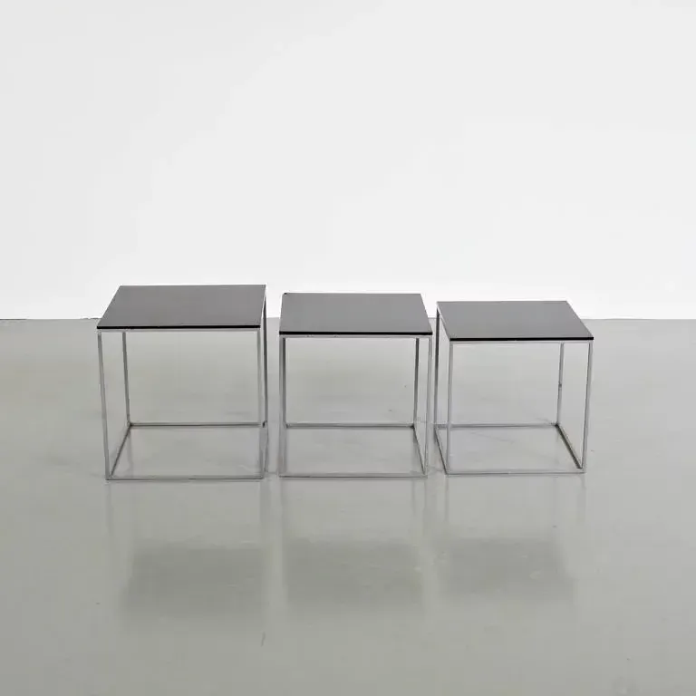 Poul Kjaerholm Pk71 Nesting Tables For E. Kold Christensen, Denmark 1960 photo Furniture