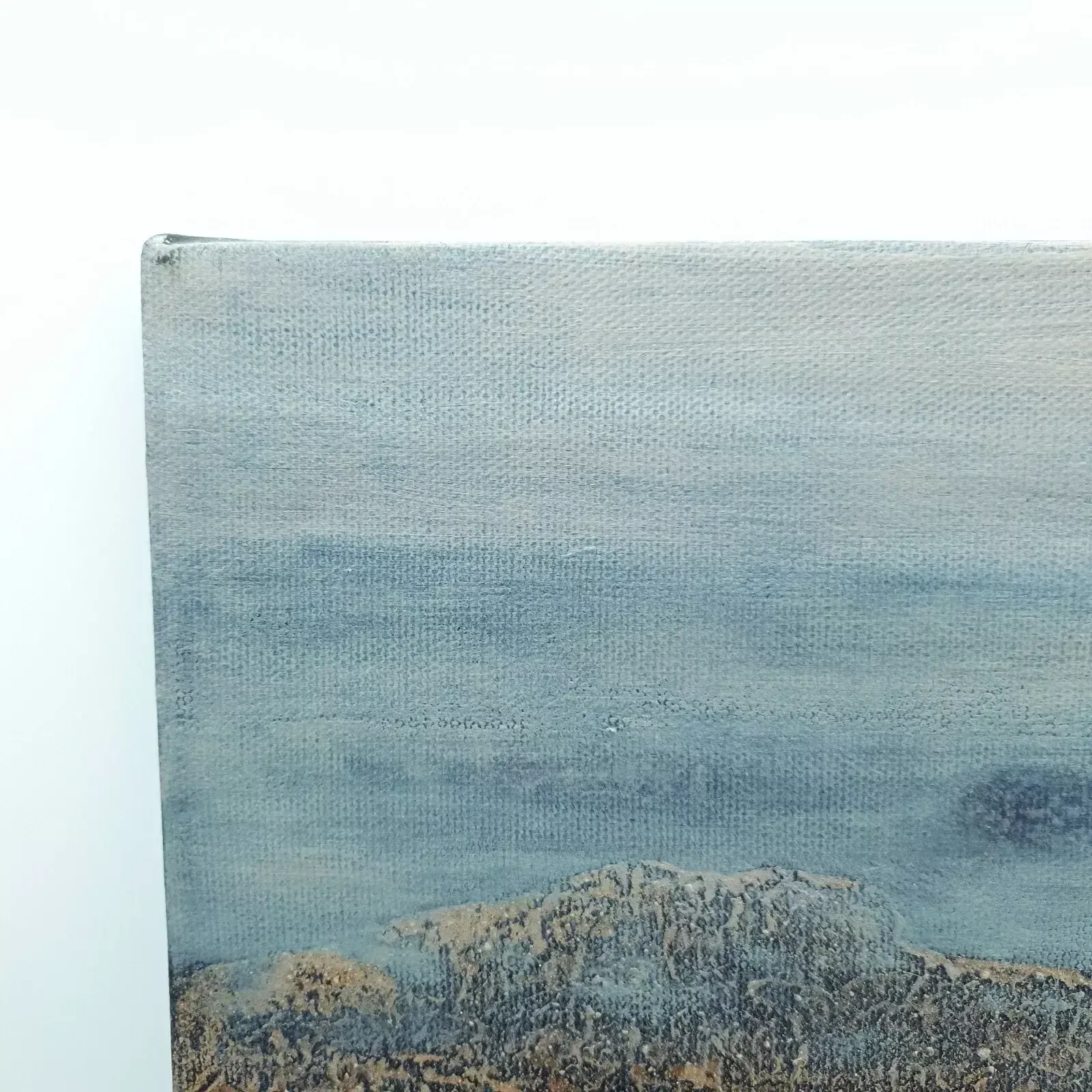 Signed Karen Picton Mud On Canvas Original Painting Dartmoor Earth Land Inspired photo 100.0