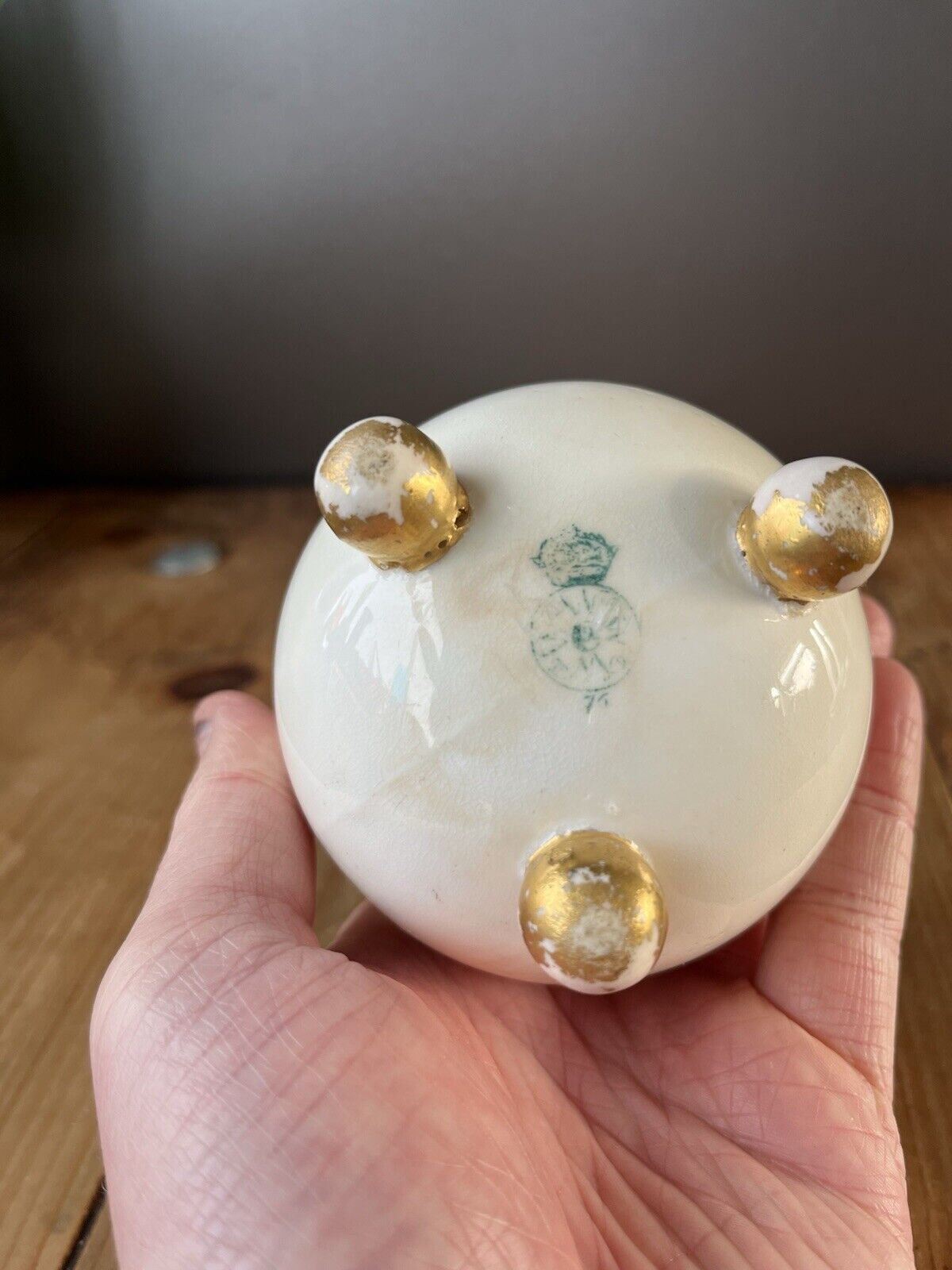 Antique 1875 Royal Worcester Aesthetic Movement Heron Butterfly Bulbous Bud Vase photo vinterior
