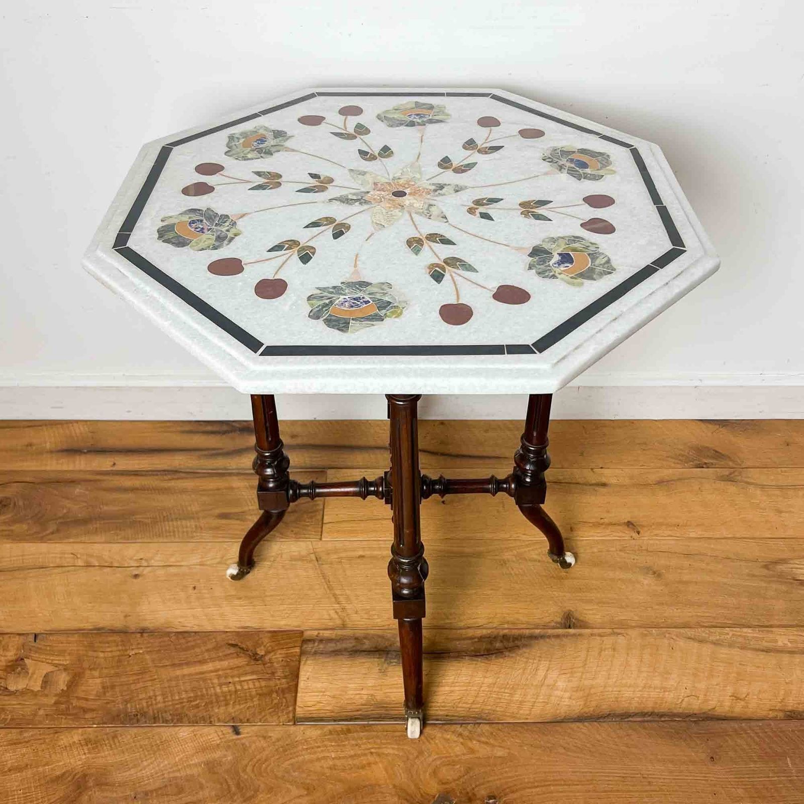 Antique Pietra Dura Occasional Table