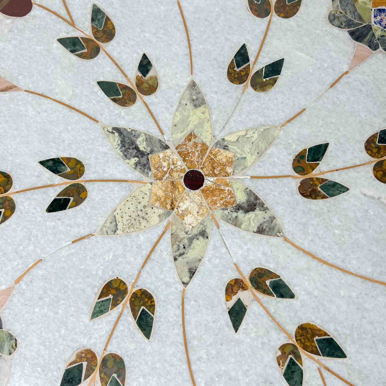Antique Pietra Dura Occasional Table photo vintage