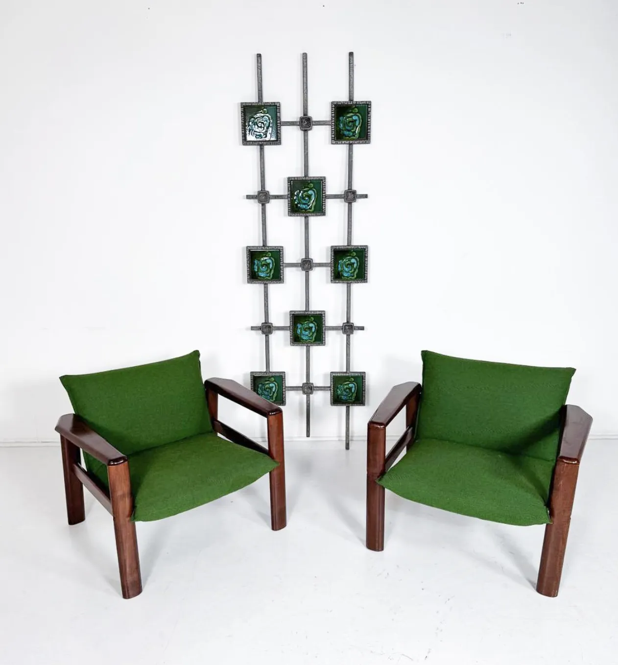 Mid Century Modern Brutalist Wall Sculpture, Ceramic And Cast Aluminium, 1970s photo Art