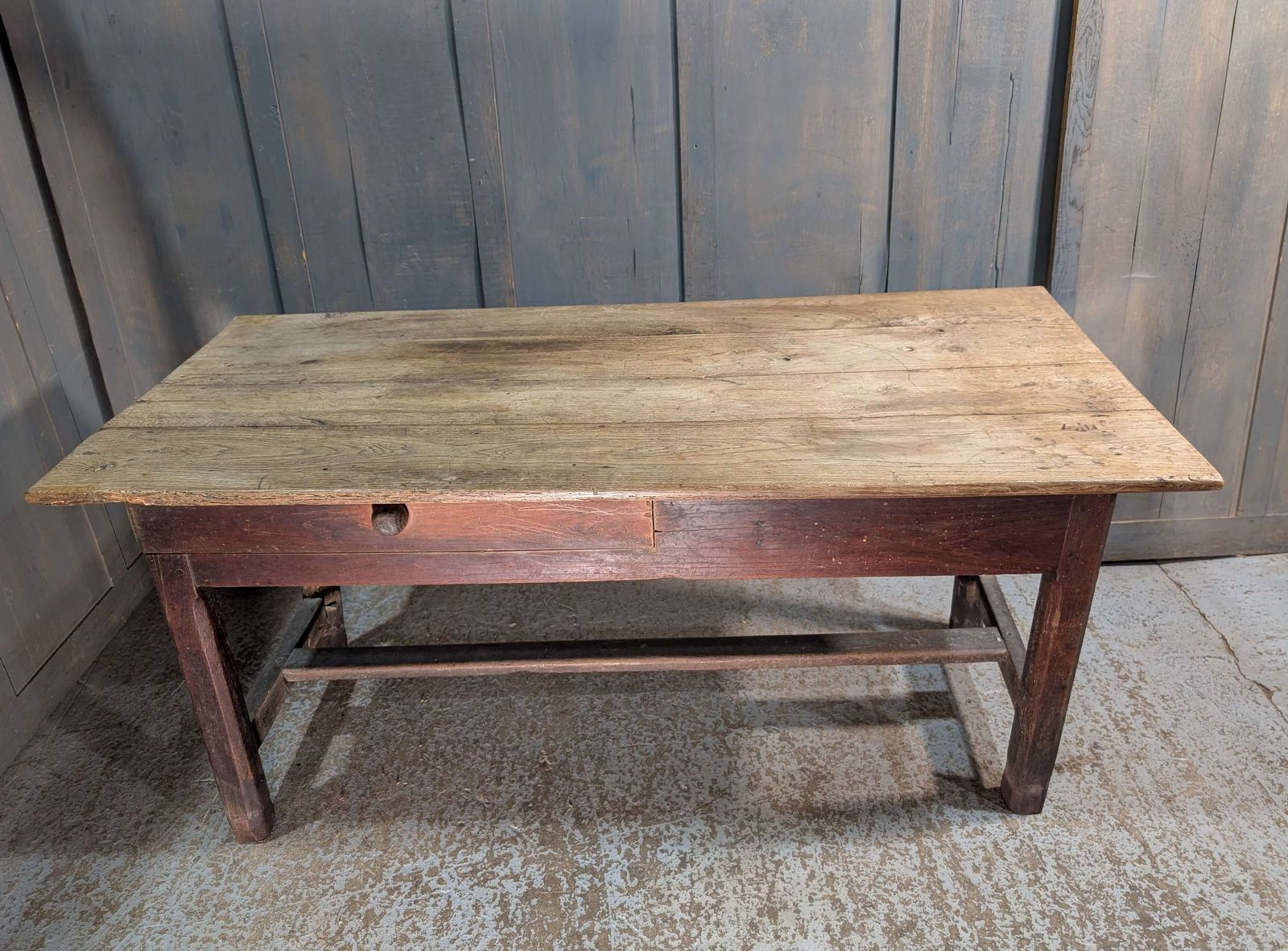 Furniture Antique 19th Century Oak French ‘Bread’ Table photo