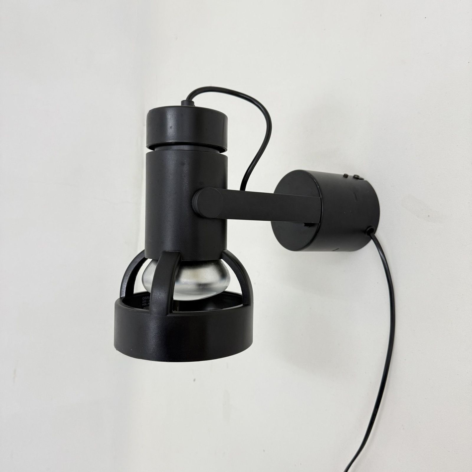 Vintage Duitse Verstelbare Wandlamp Van Kunststof En Metaal Van Osram, Jaren 1980