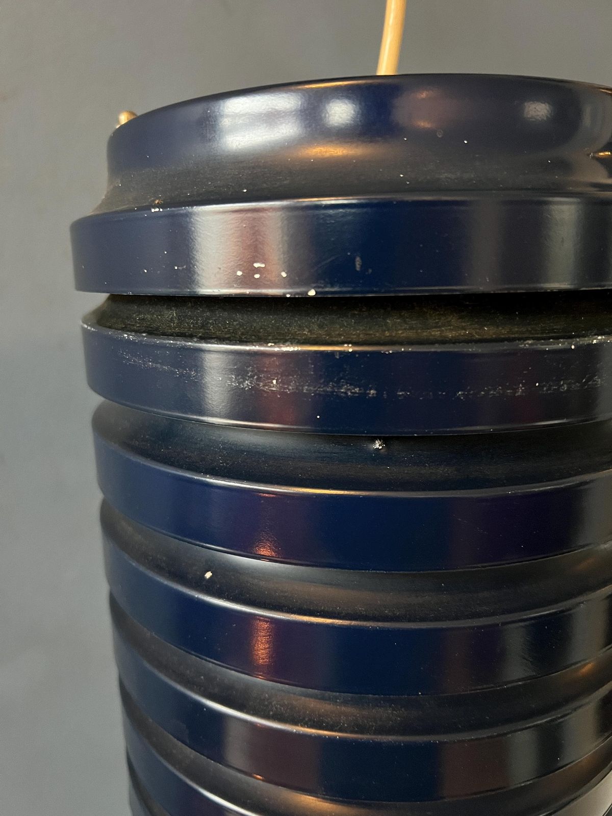 photo furniture Vintage Blue Danish Mid Century Pendant Lamp