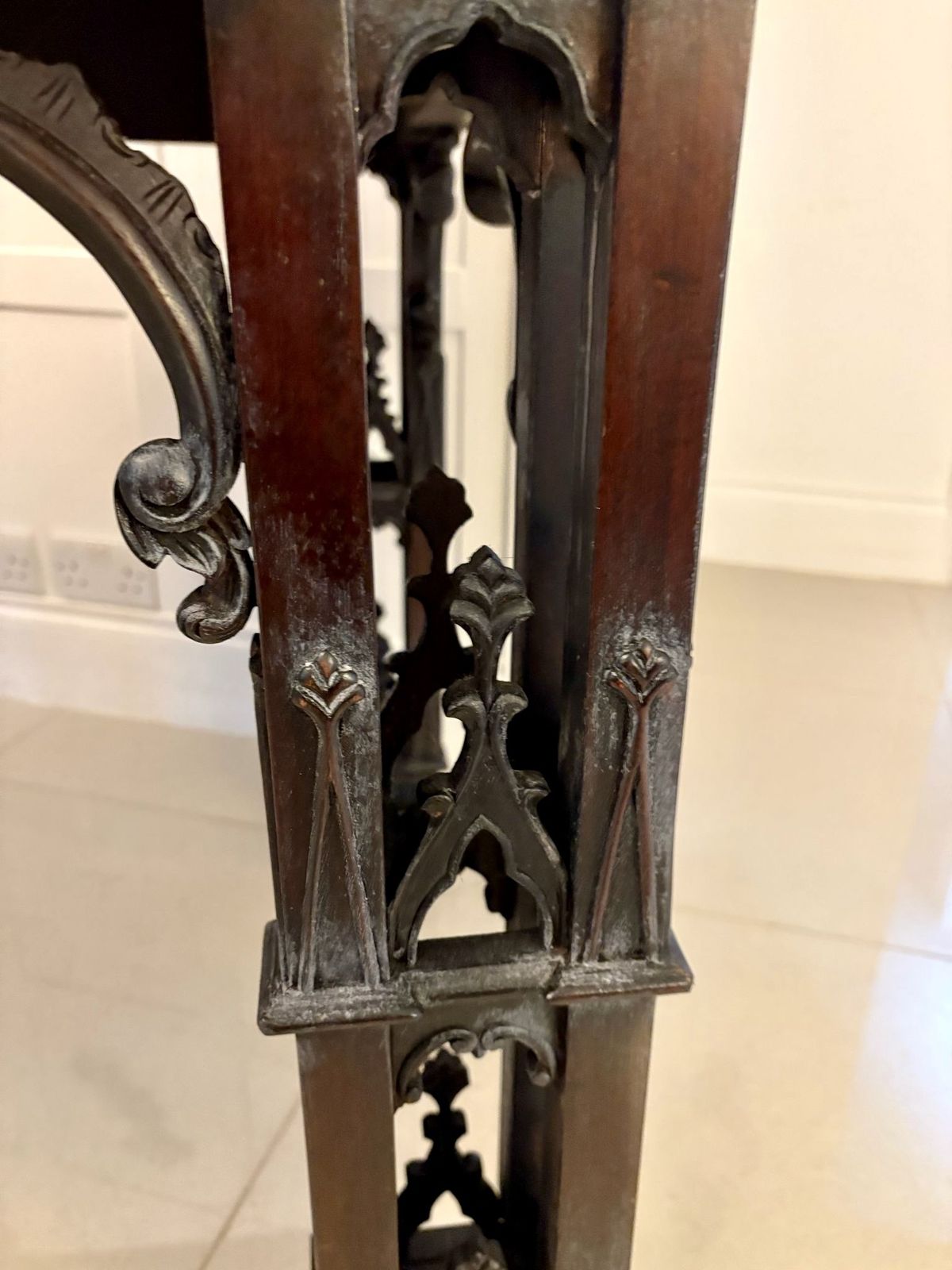 Large Antique 19th Century Outstanding Quality Carved Mahogany Table In The Chinese Chippendale Manner photo furniture