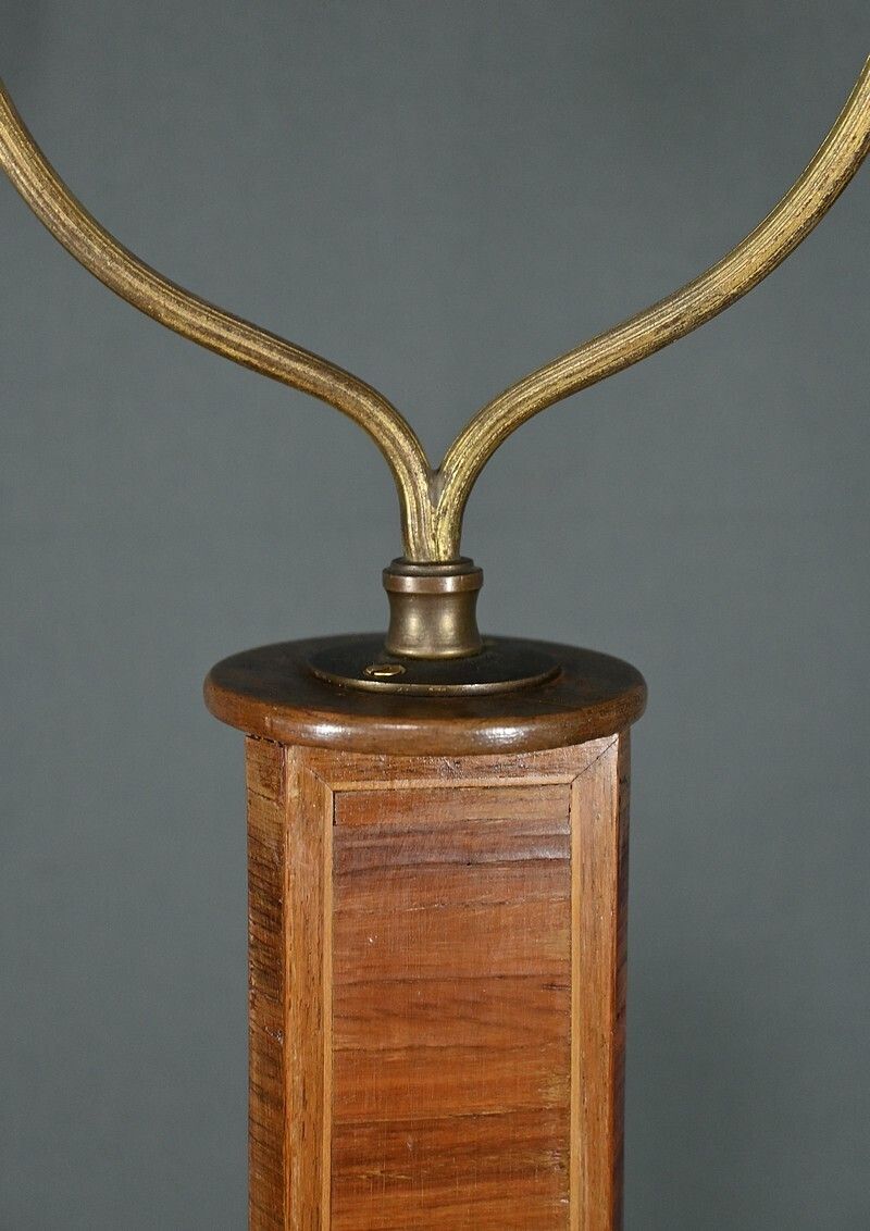 Important Marquetry Floor Lamp, Transition Louis XV Louis XVI Style – 1st Part Of The 20th Century photo buy