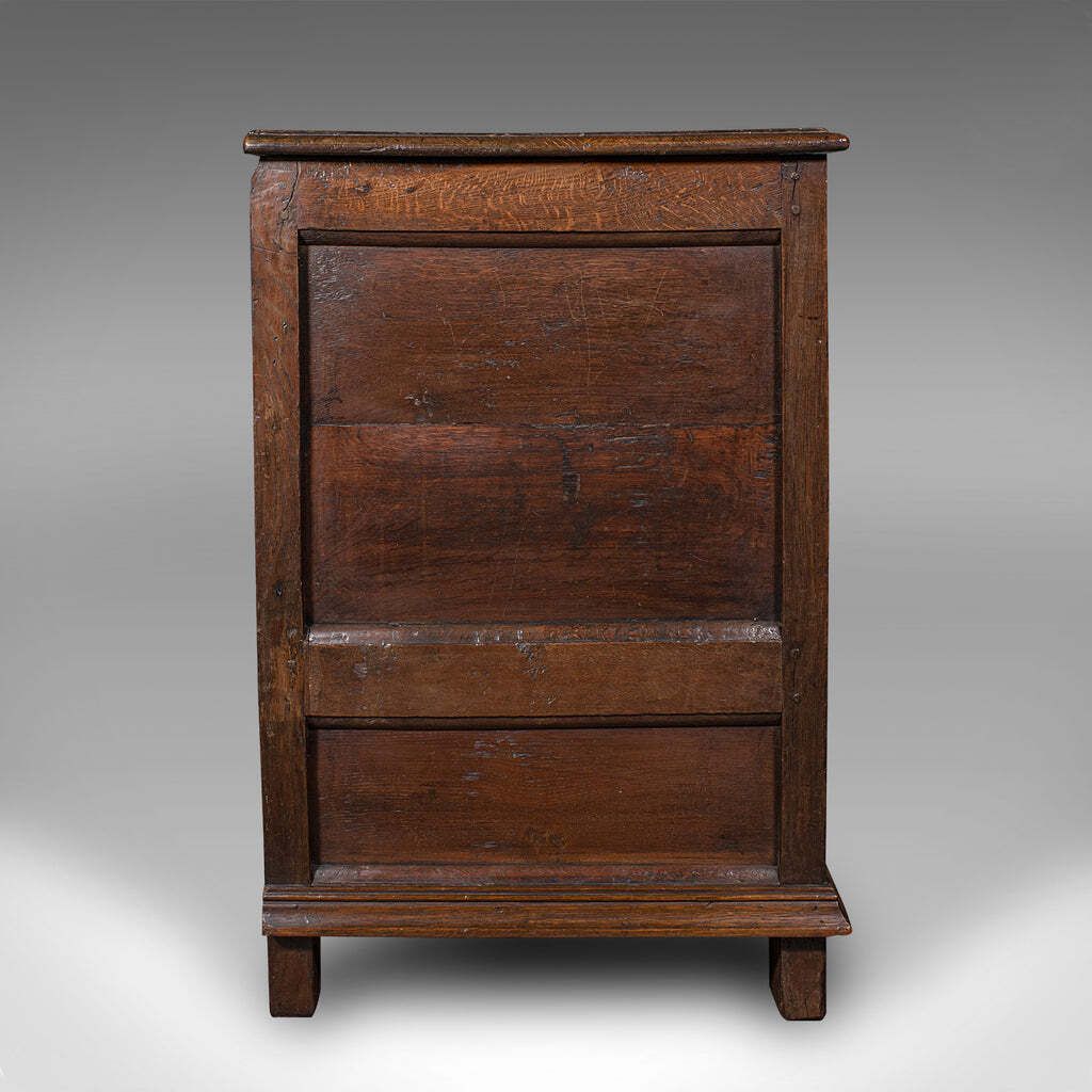 Antique 4 Panel Coffer, English, Oak, Linen, Mule Chest, Country House, Georgian photo Furniture