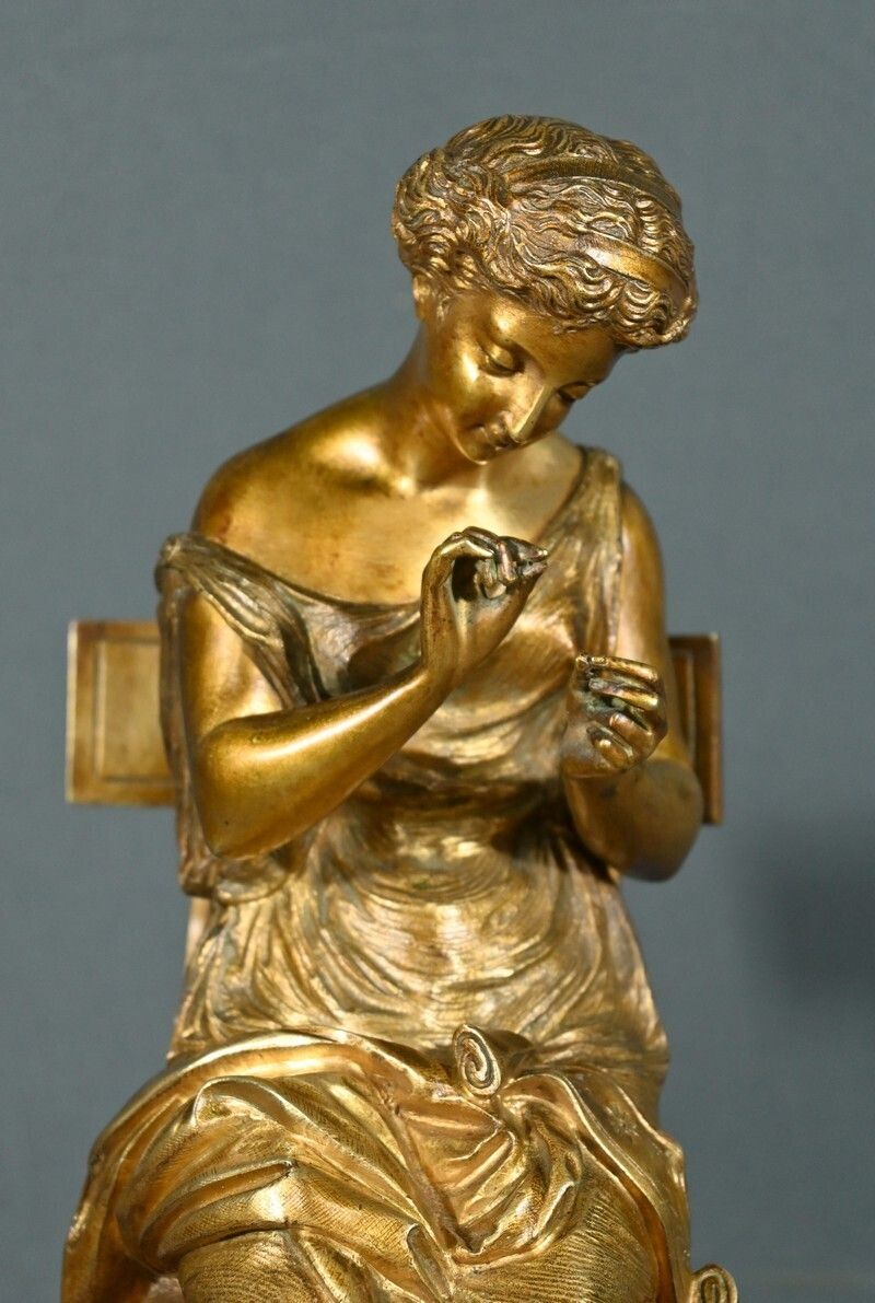Bronze With Golden Patina “La Couture” – Early 20th Century photo vinterior