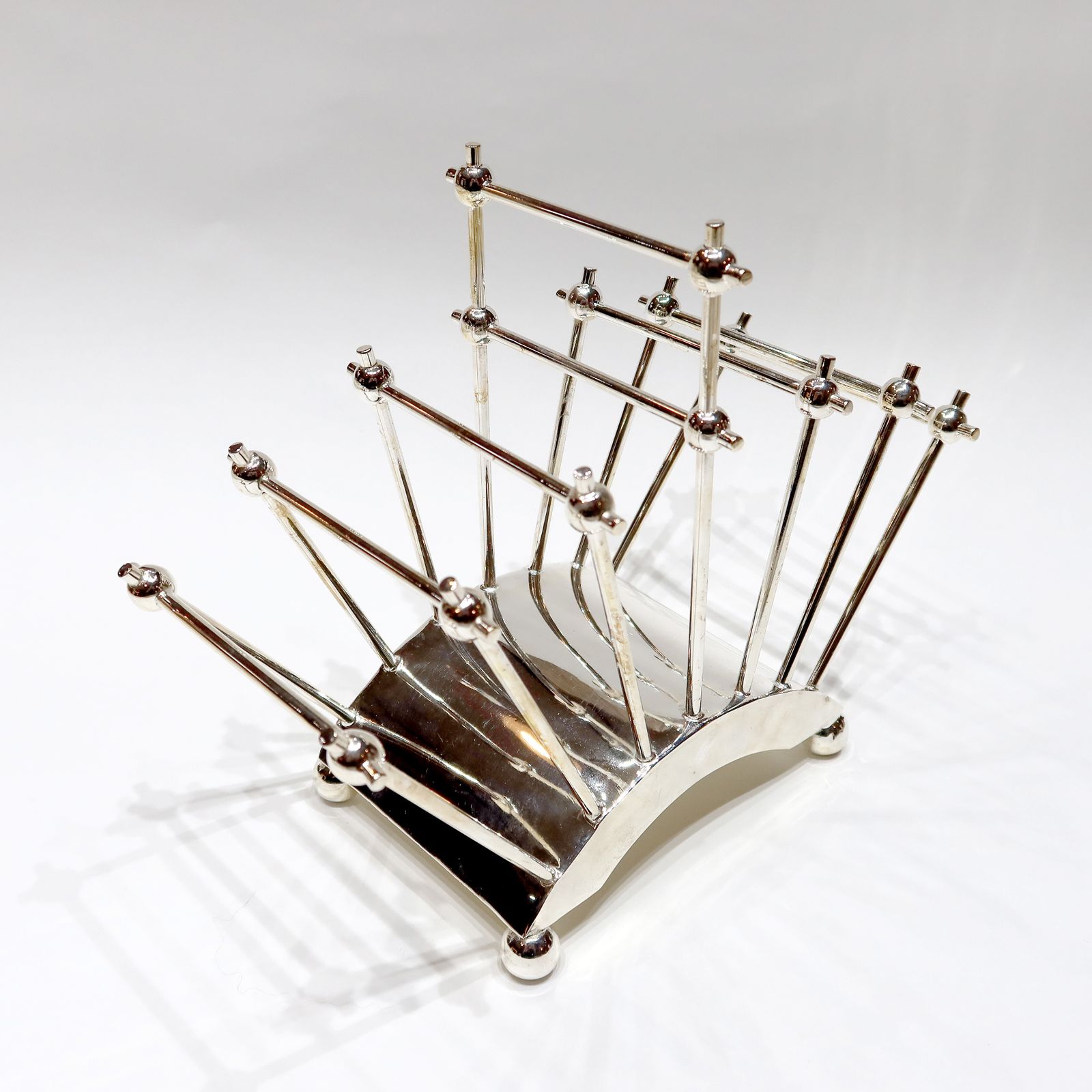 An Incredible And Rare, Silver Plated, Toast/Letter Rack Originally Designed By DR Christopher Dresser photo Home Decor