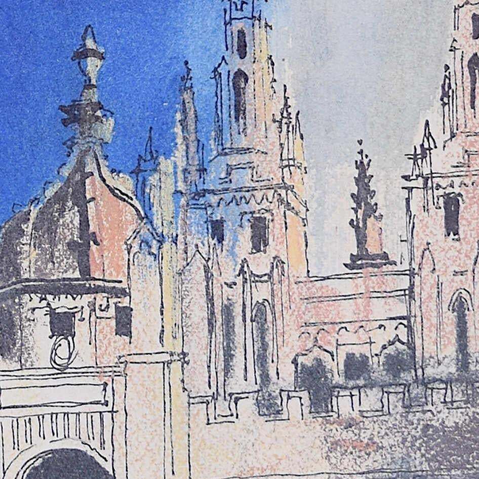 Radcliffe Camera, University Of Oxford Lithograph By John Piper photo Art
