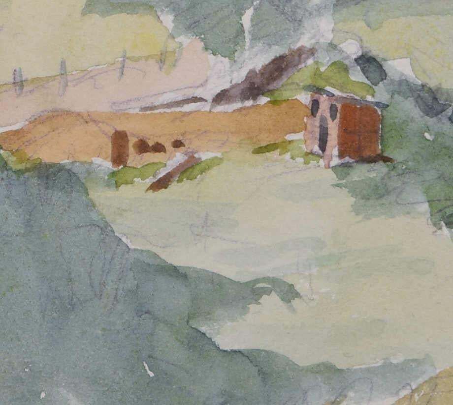 English Rural Scene, Watercolour By George Bissill photo 763.0