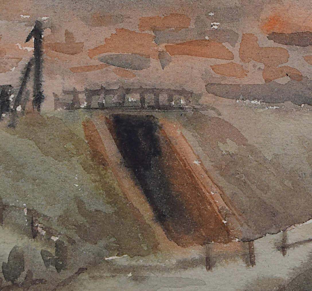 Church View From The Railway, Watercolour By George Bissill photo furniture