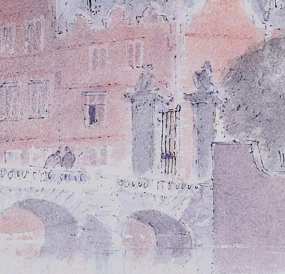 St John's College, Cambridge, Lithograph By Hugh Casson photo Art