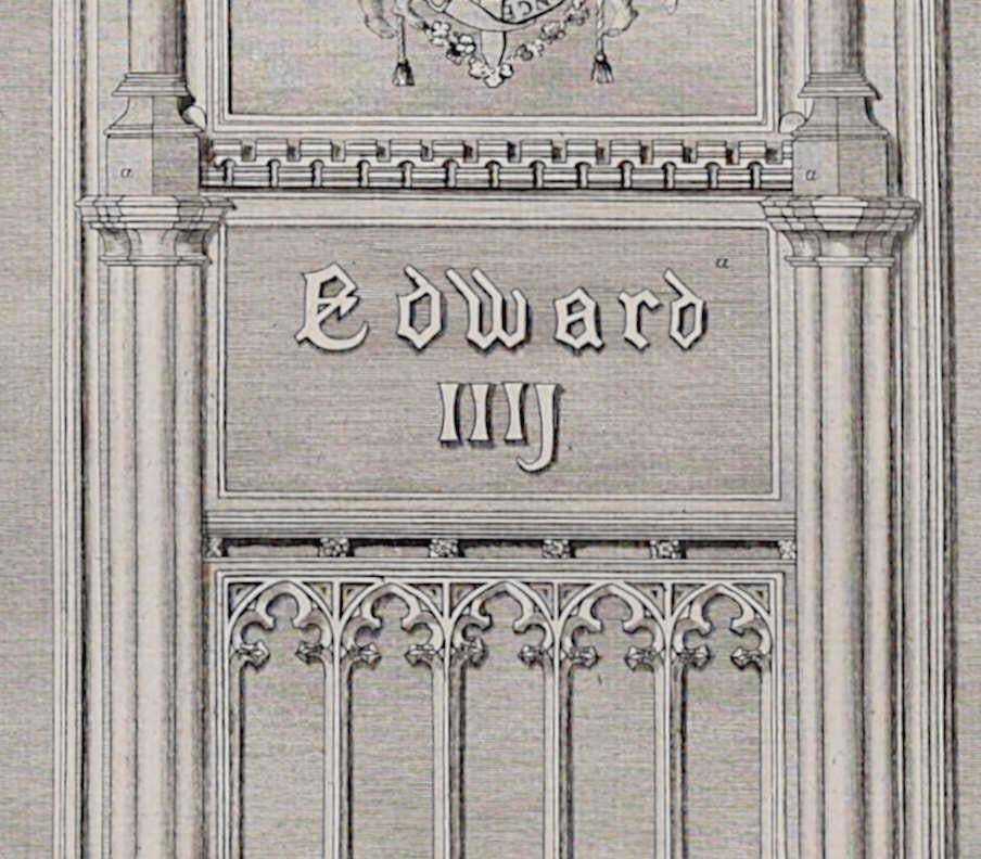 Monument Of King Edward IV, Windsor, Engraving By James Basire 1790 photo for sale