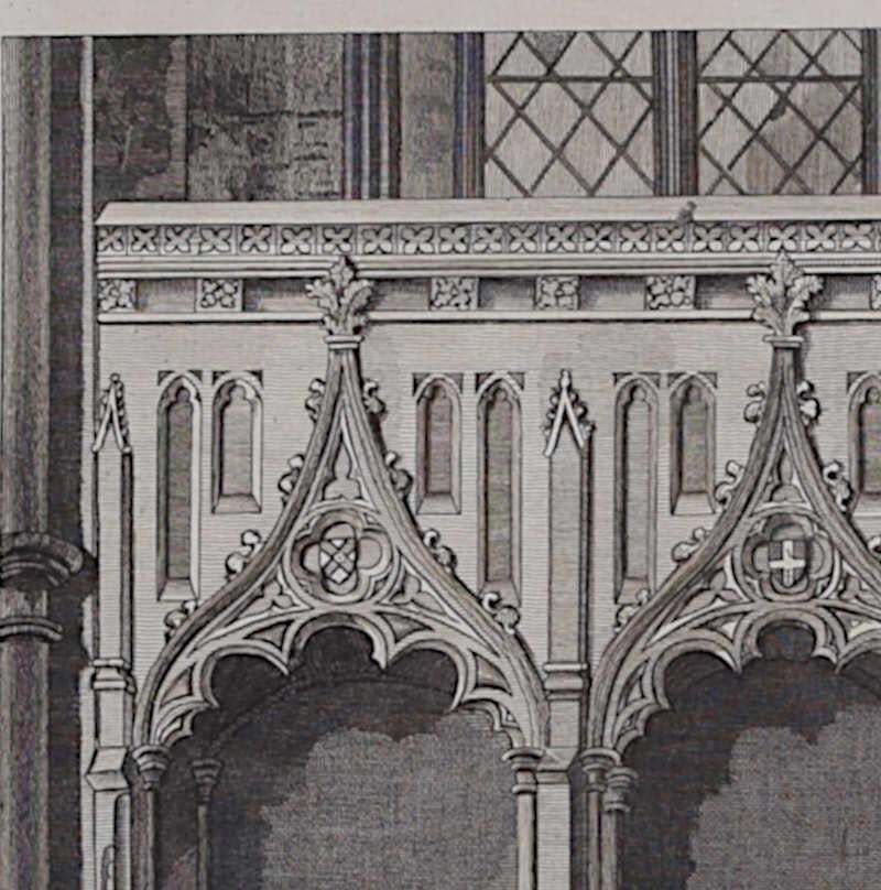 Tiltey Church, Essex & Rochester Cathedral, Engraving By James Basire 1790 photo for sale