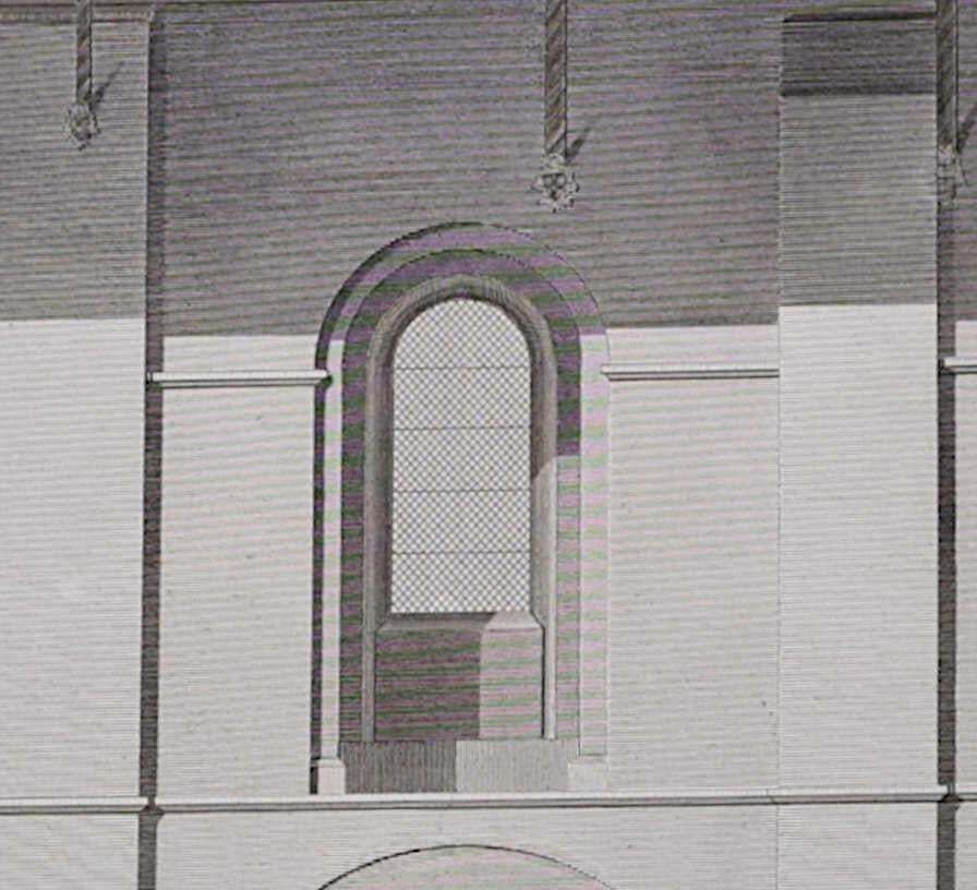 Architectural Fragment Of St Albans Cathedral, Engraving By James Basire 1810 photo furniture