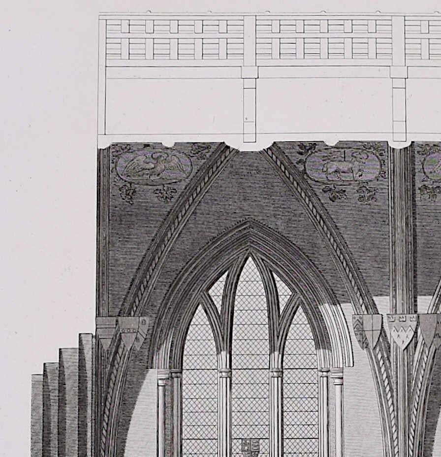Architectural Details Of St Albans Cathedral, Engraving By James Basire 1810 photo furniture