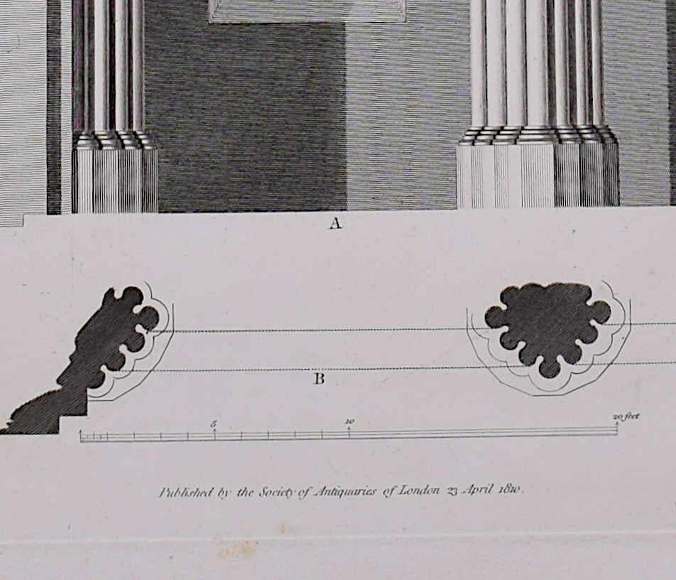 Architectural Details Of St Albans Cathedral, Engraving By James Basire 1810 photo 346.0