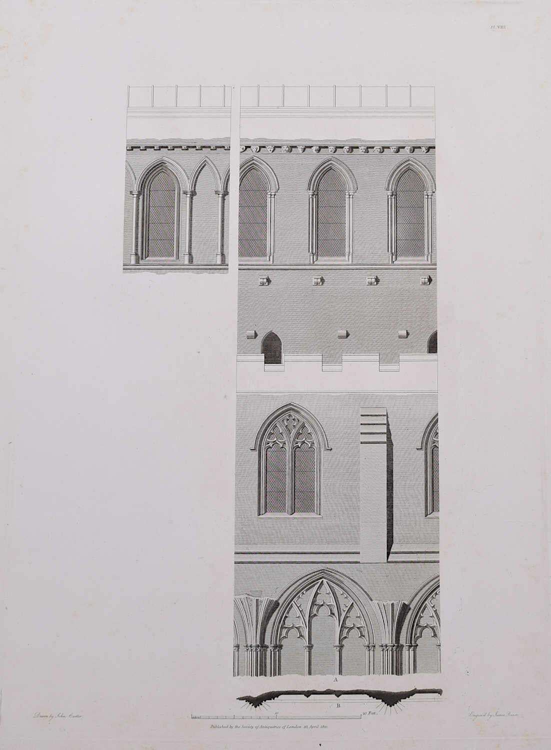 The Abbey Church Of St Albans, Engraving By James Basire 1810