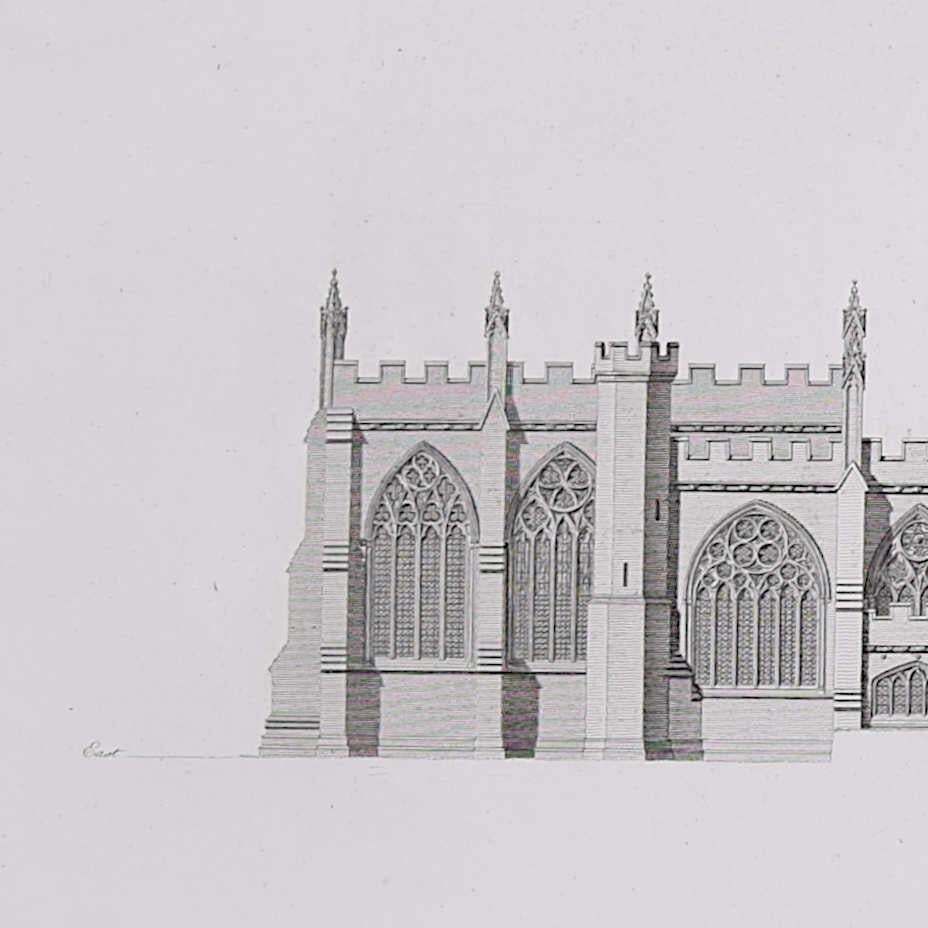 Architectural View Of Exeter Cathedral, Engraving By James Basire 1797 photo Art